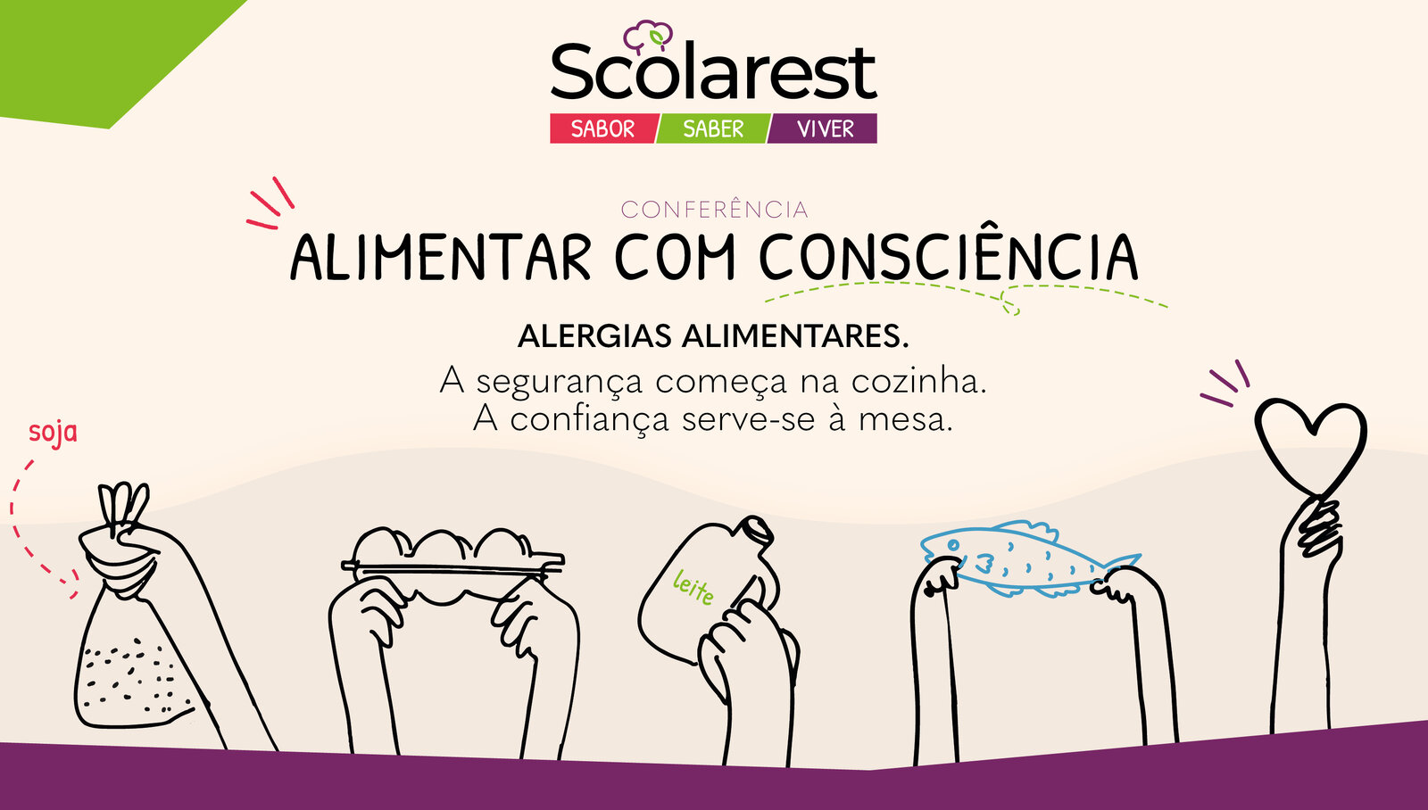 Conferência Alimentar com Consciência — Alergias alimentares